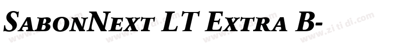 SabonNext LT Extra B字体转换